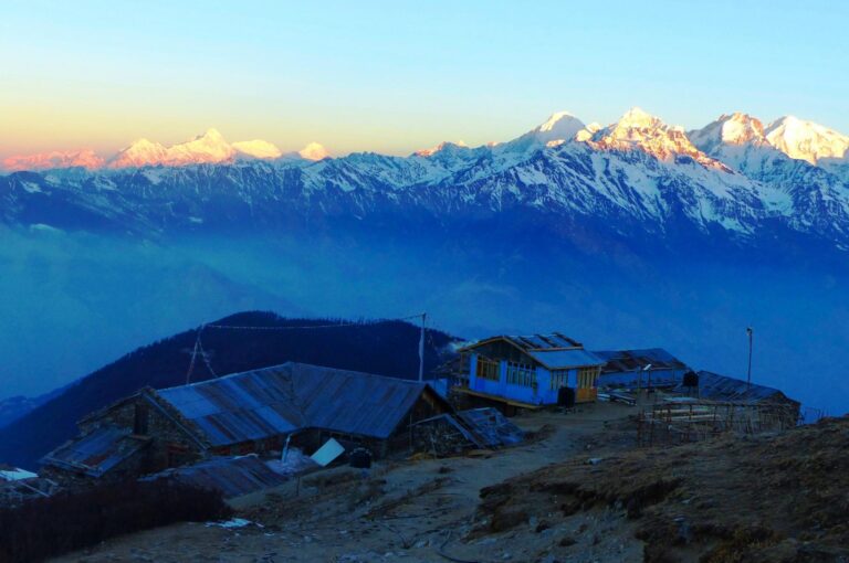 Unterkunft vor dem Laurabina Pass in der Langtang Region