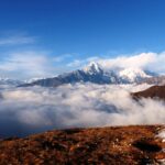 Über den Wolken in der Langtang Region, Trekking im Himalaya