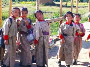 Schuldkinder in Bhutan