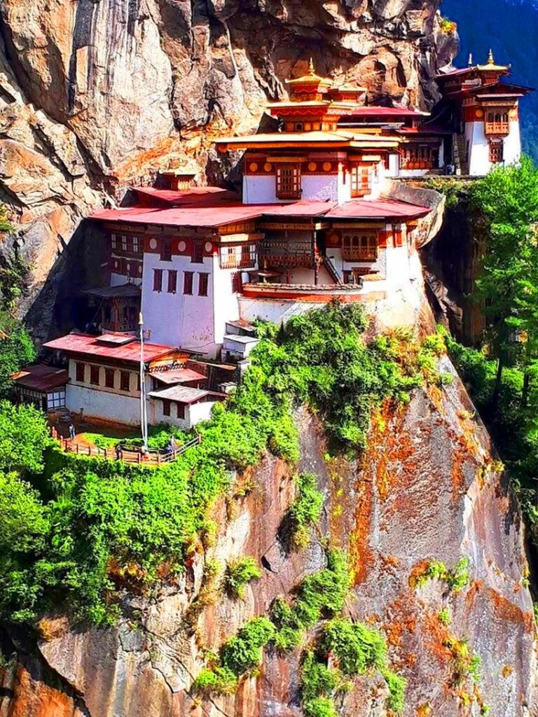 Tiger's Nest in Bhutan . heilige Klosteranlage