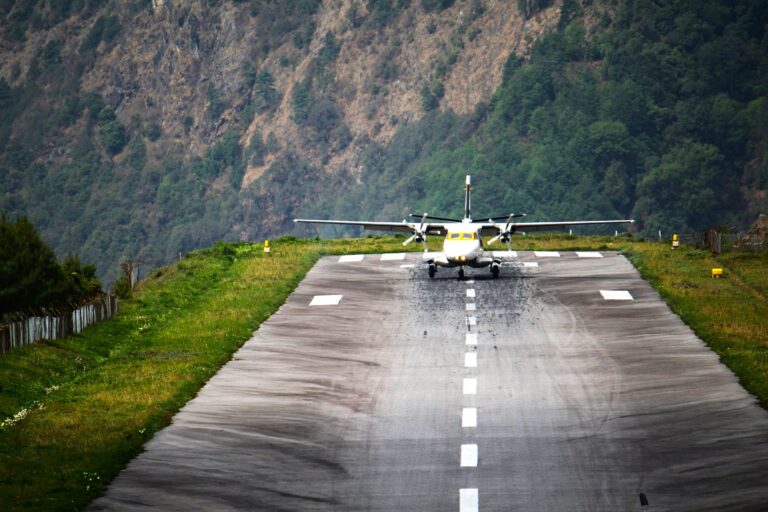 Landung in Flughafen Lukla