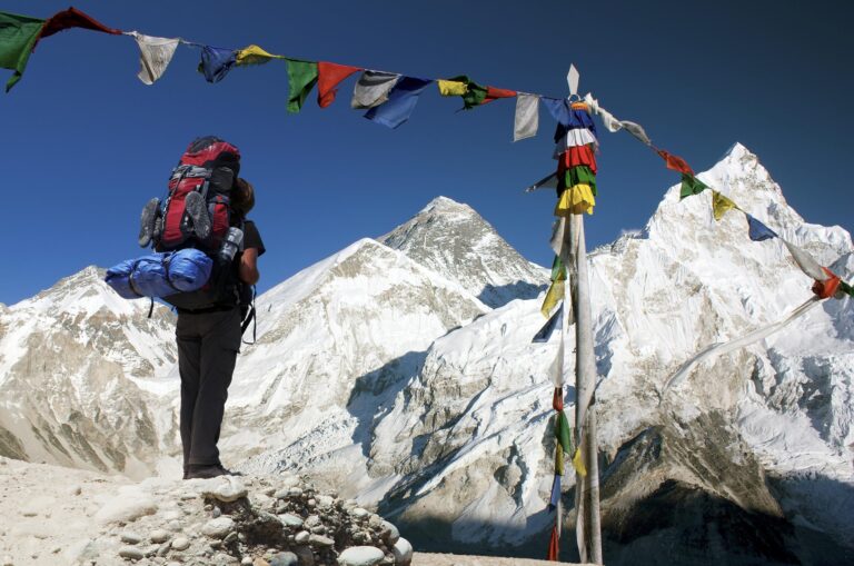 Am Kala Patthar 5644 mit Blick auf Mt. Everest, Lothse, Nuptse