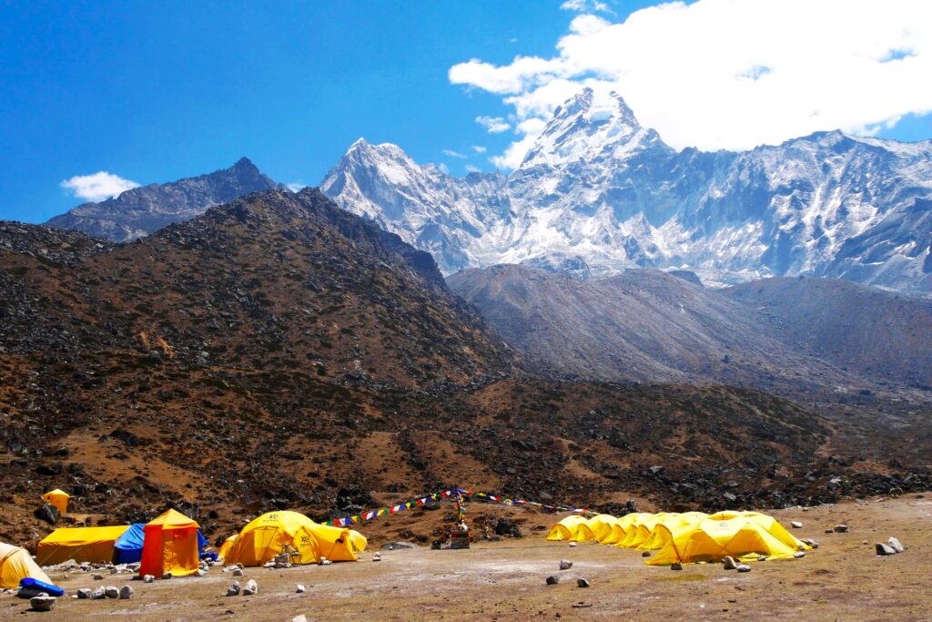 Am Ama Dablam Base Camp 4600m, Everest Nepal Trekking
