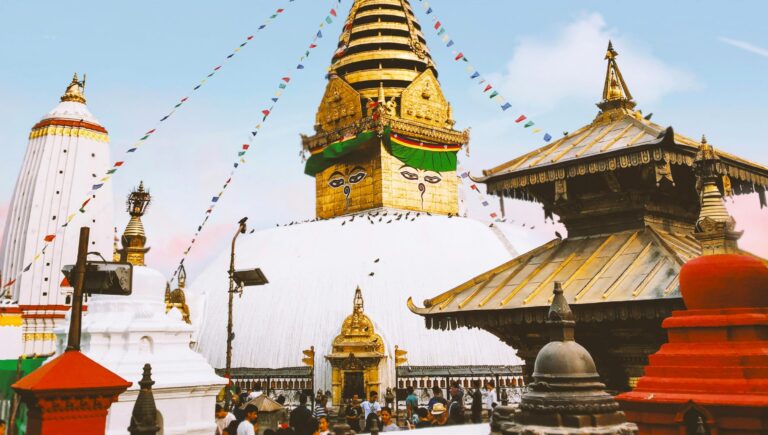 Sightseeingtour in Kathmandu, Swayambunath Stupa, Nepal Reise