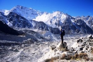 Am Gletscher in der Kanchengunga Region