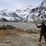 Am Kanchenjunga Base Camp mit Blick auf Mt. Kanchenjunga