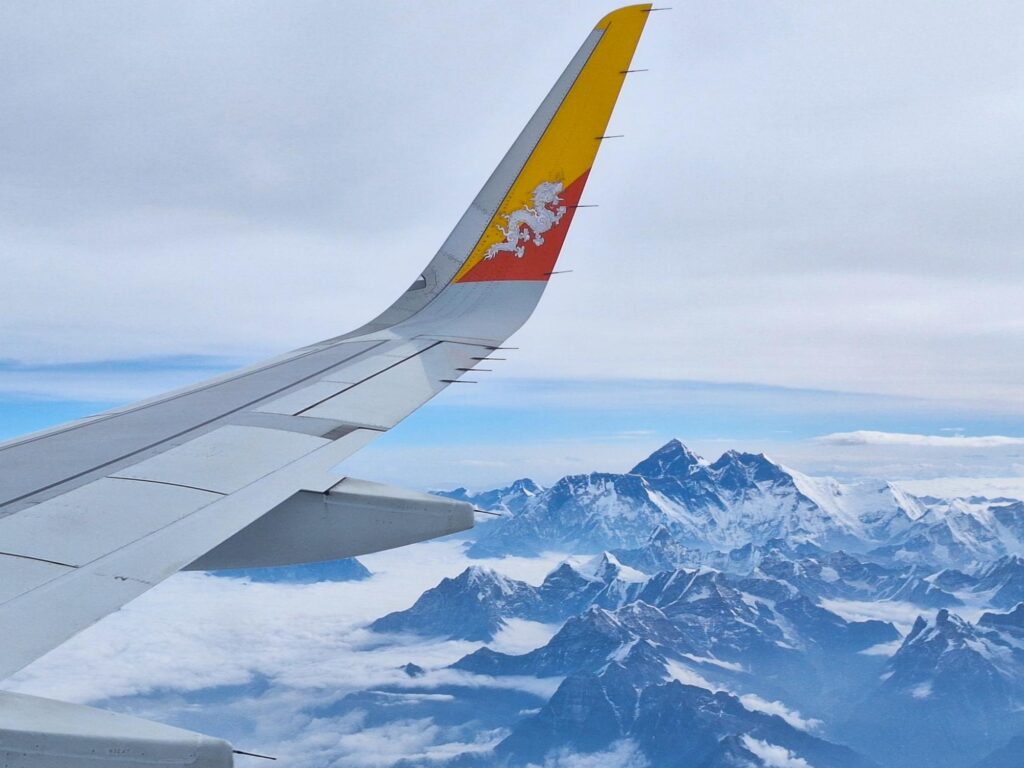 Föug Kathmandu nach Paro - Paro nach Kathmandu mit BLick auf Mt. Everest und Himalaya