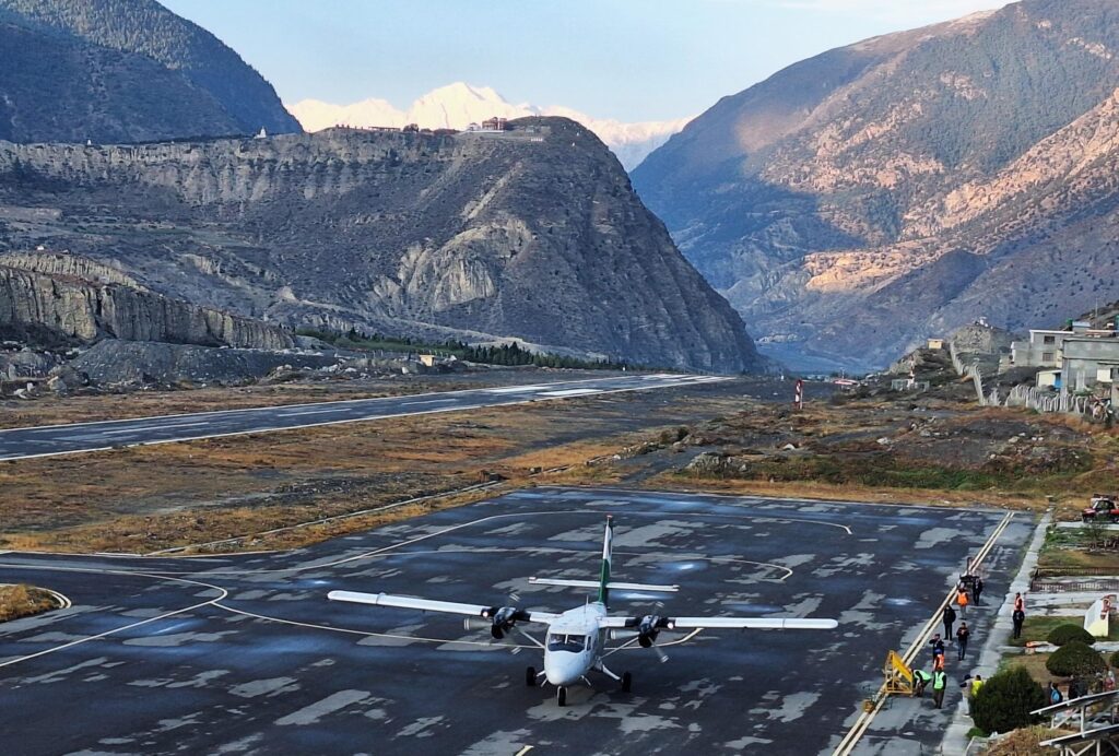 Flughafen in Jomsom in Nepal