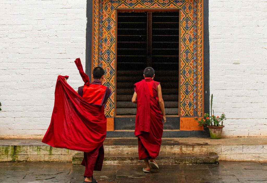 Mönche in Bhutan