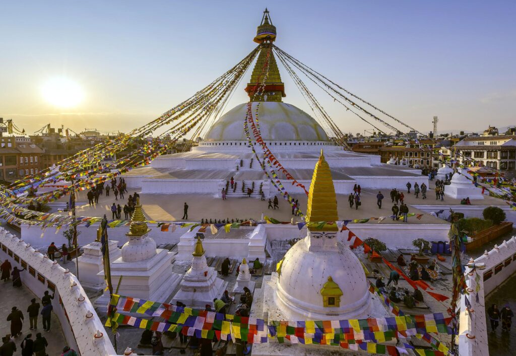 Das Boudhanath Stupa in Kathmandu - Nepal Kulturreise
