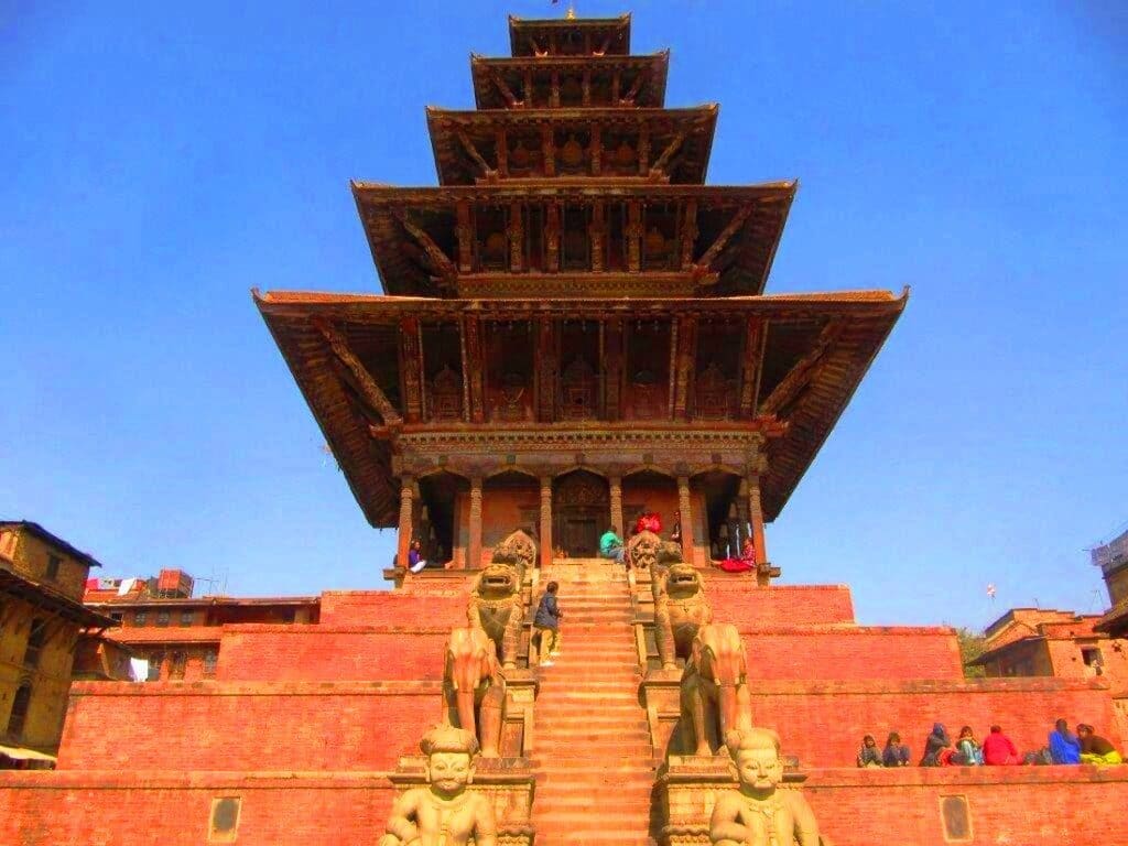 Mehr stöckiger Tempel in Bhaktapur in Nepal