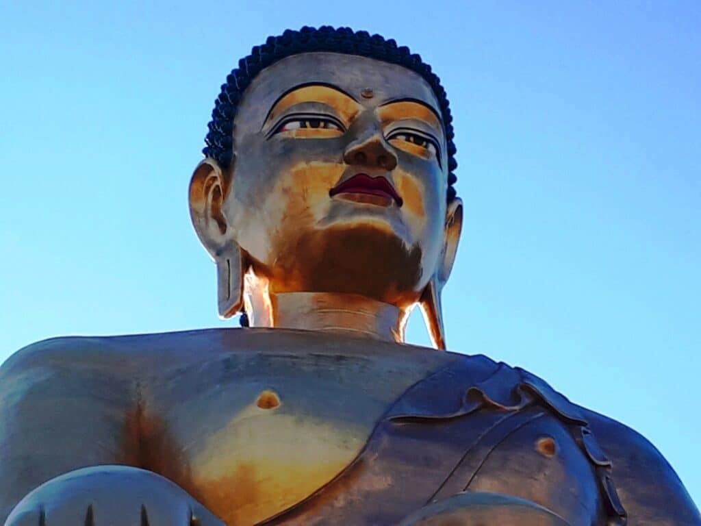 Buddha Statue - nur Oberkörper zu sehen