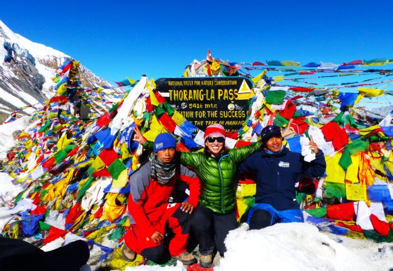 Am Thorong La Pass 5414m - Annapurna Runde Trekking