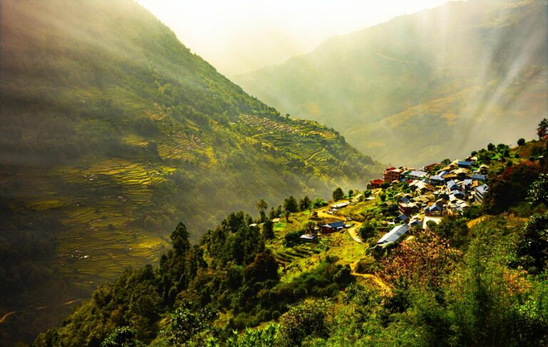 Bergdorf in der Annapurna Region