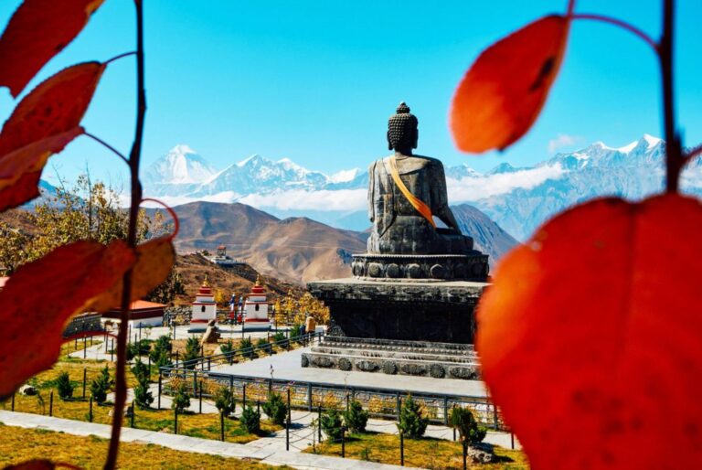 Bergsicht von Muktinath aus - Annapurna Runde Trekking Nepal