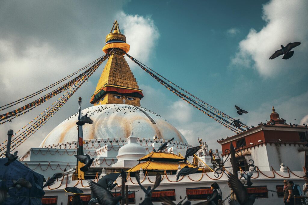 Das Boudhanath Stupe in Nepal - Kathmandu