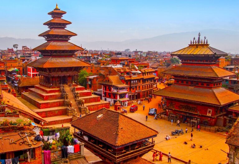 Die Königsstadt Bhaktapur im Kathmandu Tal, Nepal und Tobet Reise
