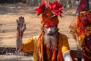 Heiliger Mann in Nepal - Bhutan Rundreise