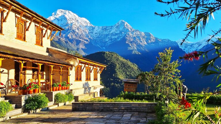 In Ghandruk Bersicht auf das Annapurna Gebirge - Nepalreisen