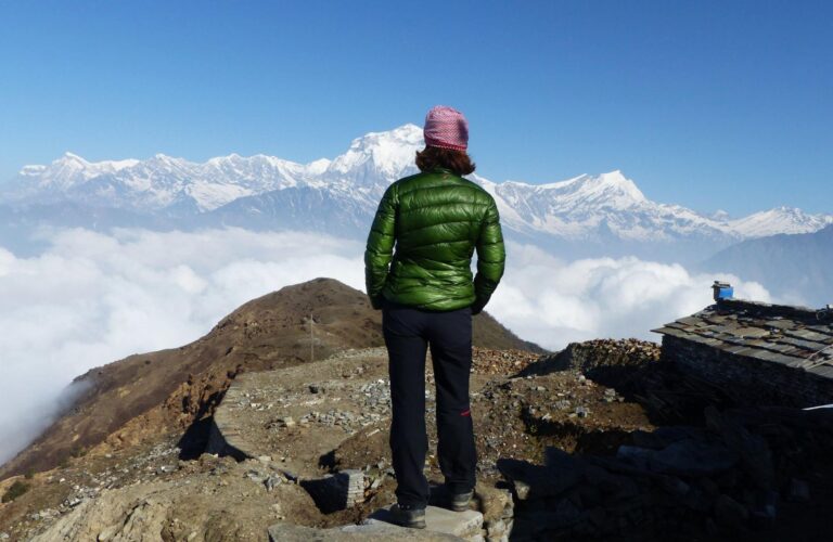 Am Khopra Danda mit Blick auf Dhaulagiri, Annapurna Trekking