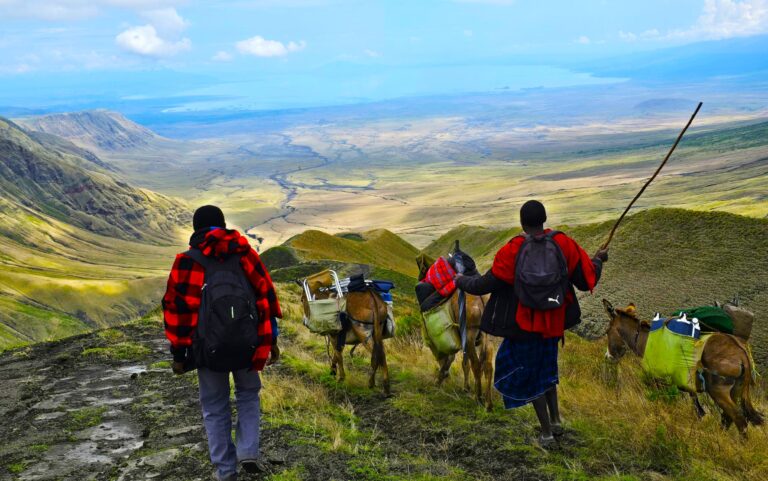 Wanerung zum Lake Natron mit Massai und Tragtiere