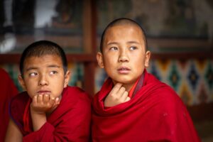 Kindermönche in Bhutan