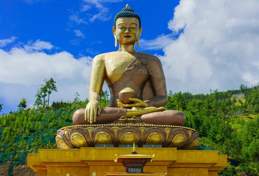 Die große Buddha Statue in Thimphu - Bhutan Reisen