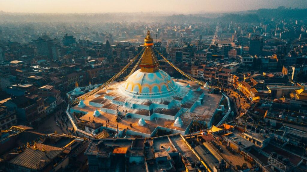 Boudhanath Stupa in Kathmandu in Nepal