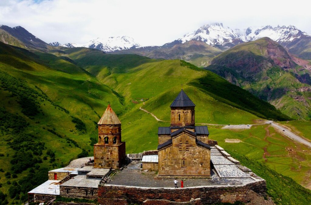 Gergeti Kirche, Wandern in Georgien
