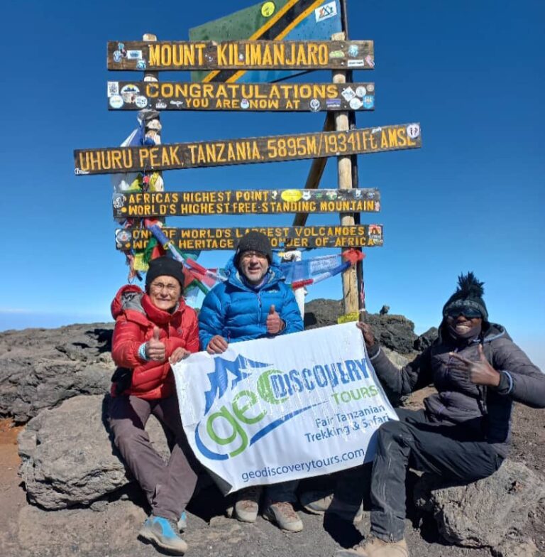 Excellent acclimatisation to the altitude of Kili